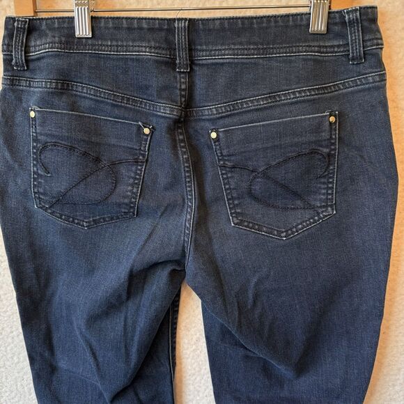 Chicos Womens Platinum Jeans Size .5 Tall 6  Blue Mid Rise Tapered Classic Denim - Picture 6 of 12
